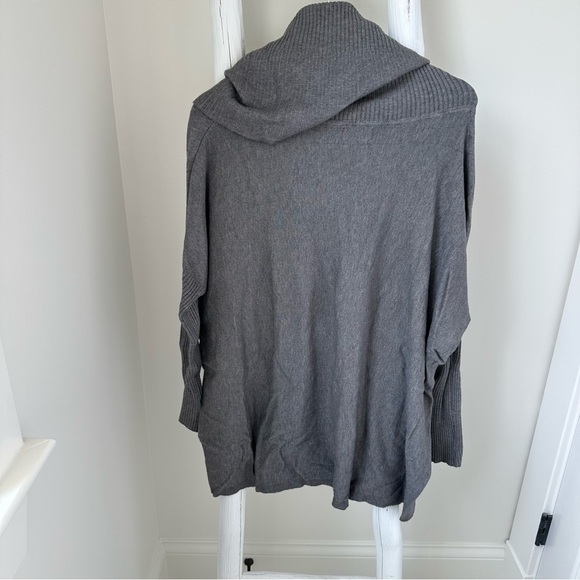 Dreamers Oversized Gray Cowl Neck Flowy Tunic Sweater SZ Large - Picture 2 of 12